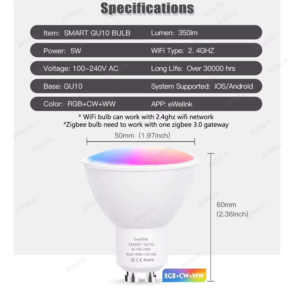 Ewelink GU10 Zigbee ampoule LE - Philips Bulb Hue avis et prix
